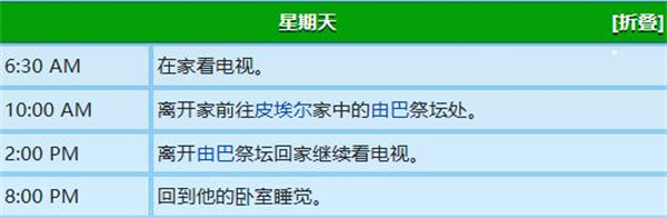星露谷物语乔治行程表